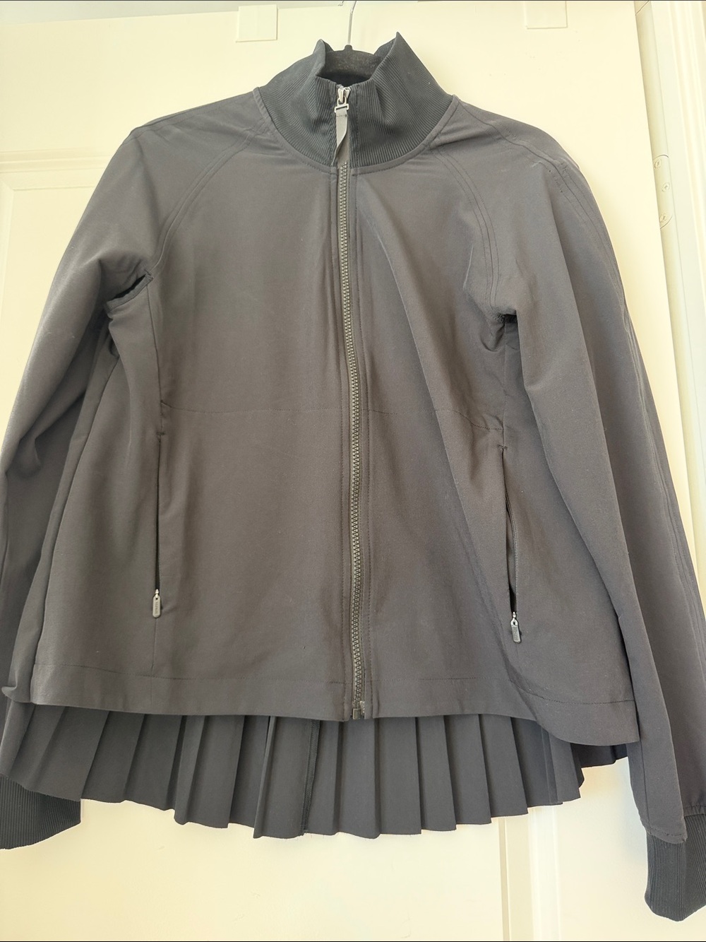 ATHLETA Pleated Zip Up Jacket